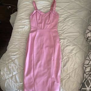 Pinup Deadly Dames Pink Faux Leather Dress